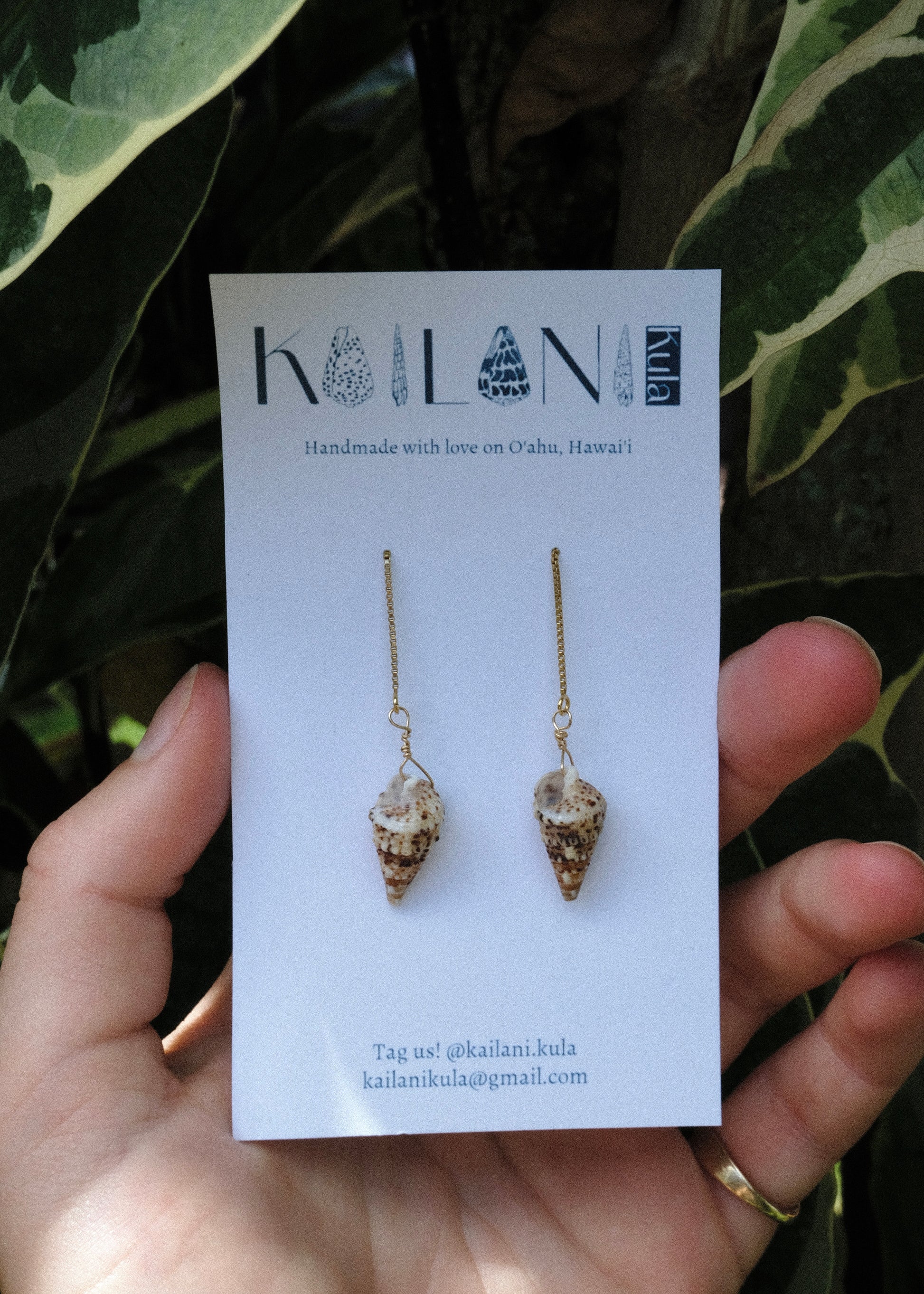 Hawaiian Horn Threader Earring