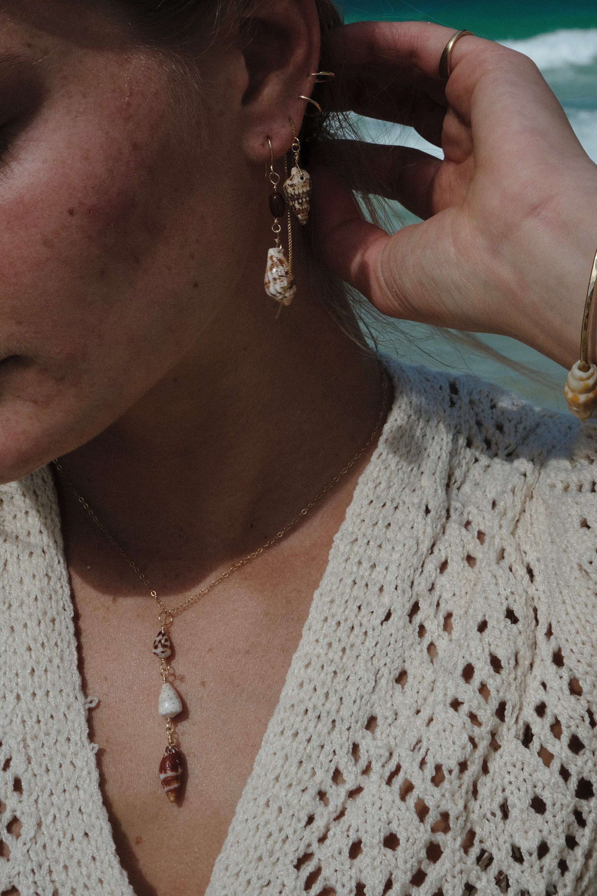 Pūpūmamāiki and Polished Koa Wood Earrings