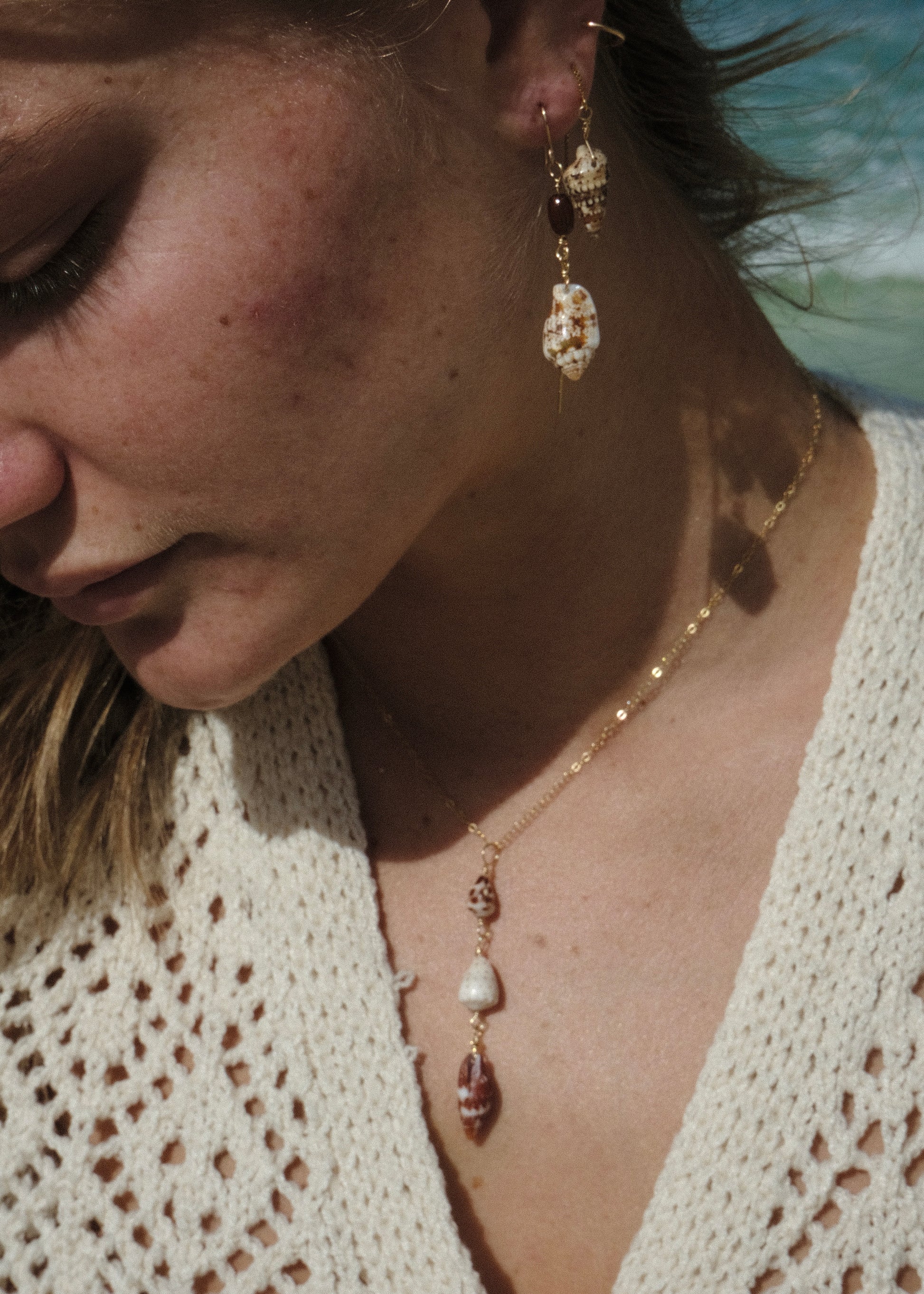 Hawaiian Horn Threader Earring