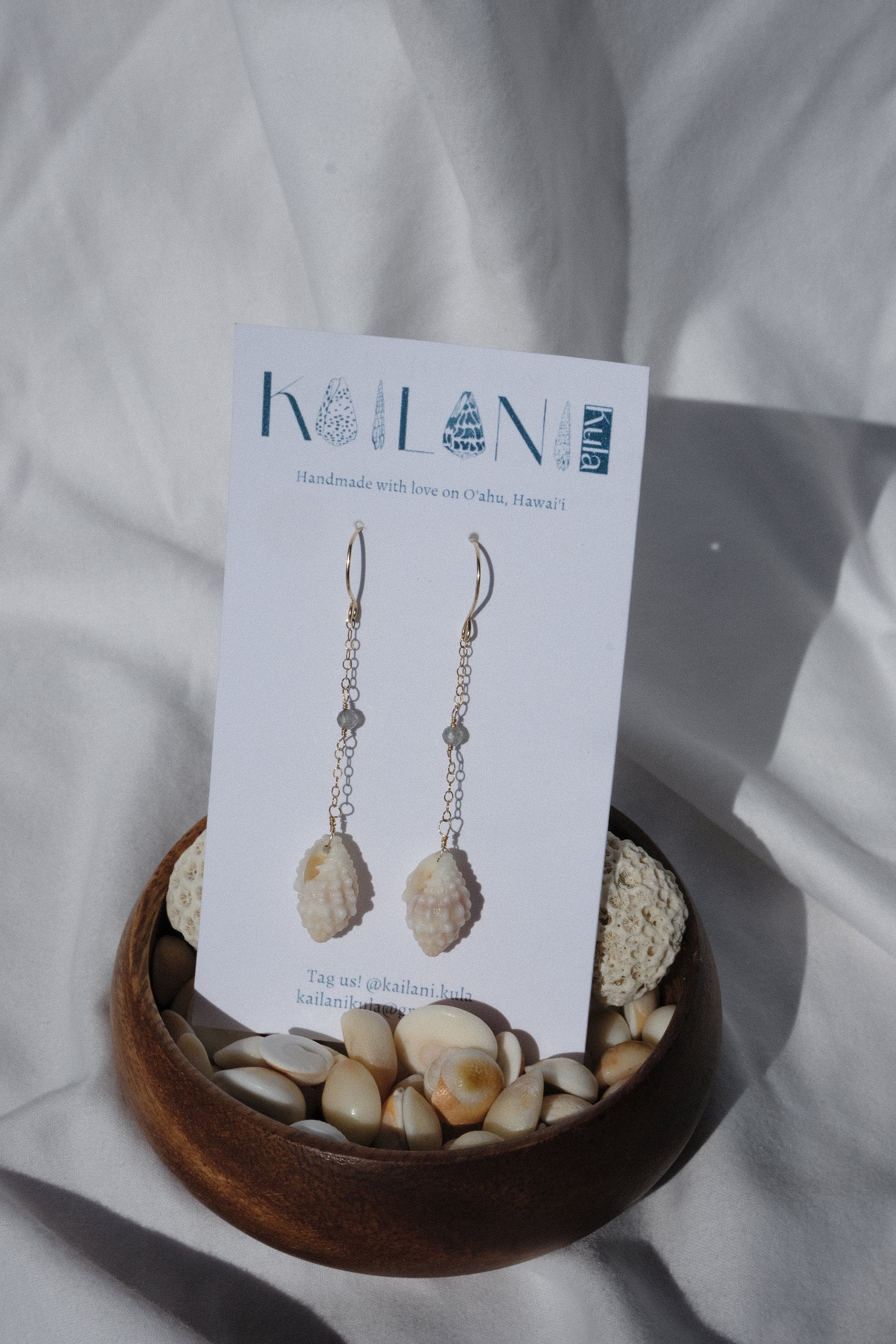 Cancellaria Miter Moonstone Earrings